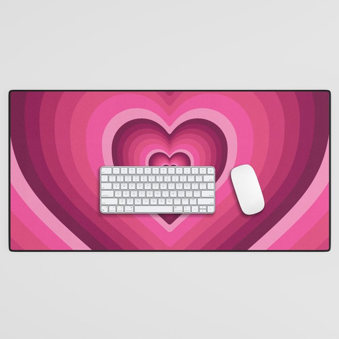 70's Heart Desk Mat
