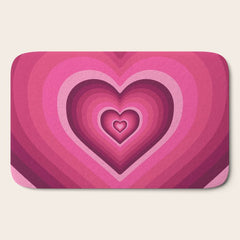 70's Heart Bath Mat