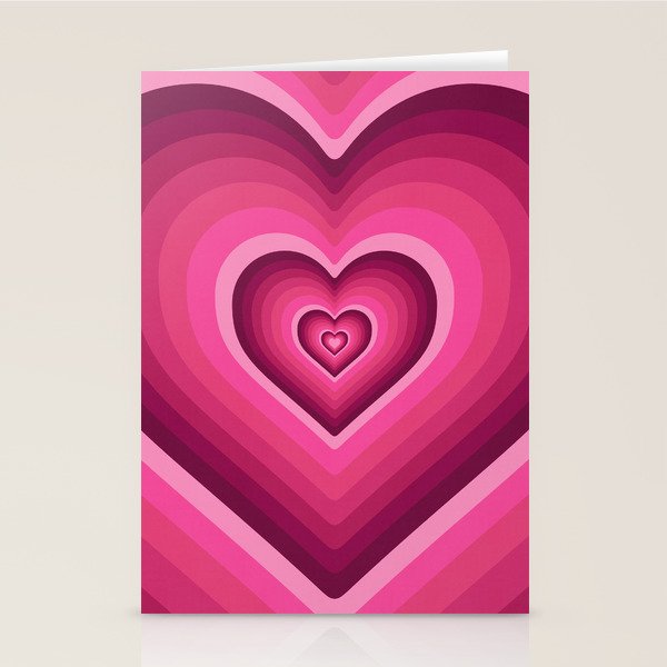 70's Heart Stationery Card