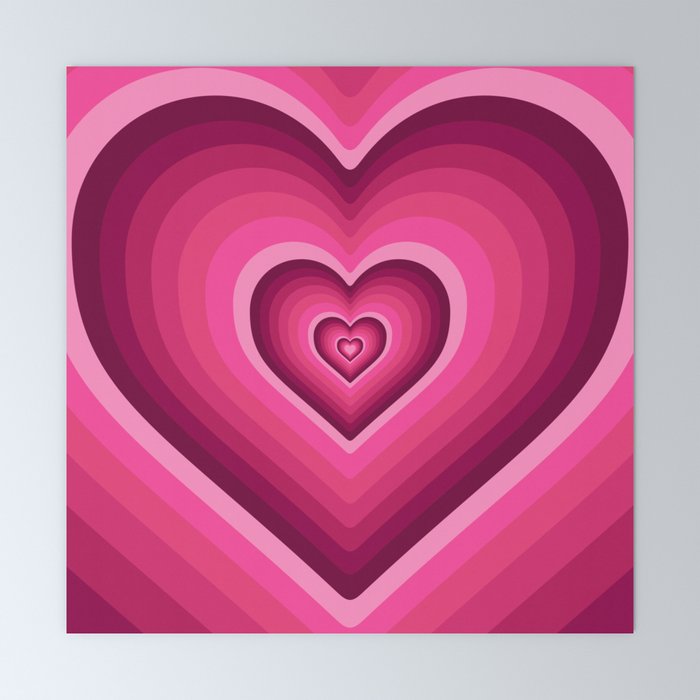 70's Heart Mini Art Print