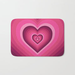 70's Heart Bath Mat