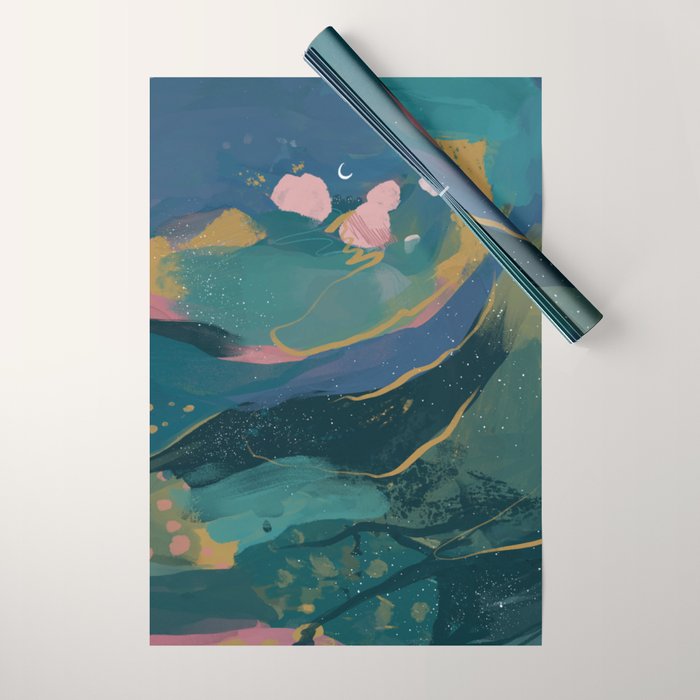 "You Are Worthy" Midnight Background Wrapping Paper