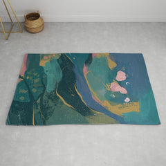 "You Are Worthy" Midnight Background Rug