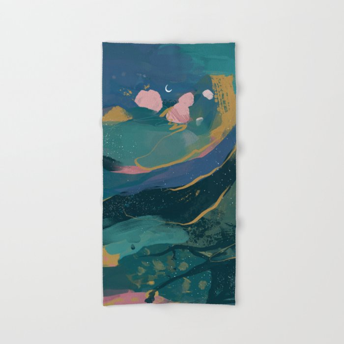 "You Are Worthy" Midnight Background Bath Towel