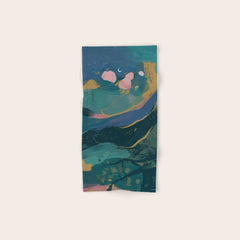 "You Are Worthy" Midnight Background Bath Towel