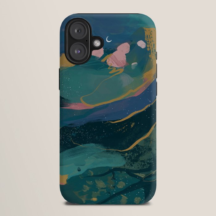 "You Are Worthy" Midnight Background iPhone Case