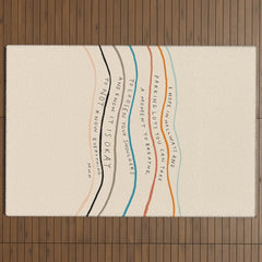 "I Hope In Hallways And Parking Lots You Can Take A Moment To Breathe, To Loosen Your Shoulders And Know It Is Okay To Not Know Everything." Outdoor Rug