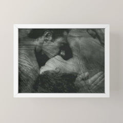 1912, The Kiss, Lovers black and white photography by Anne Brigmann Mini Art Print