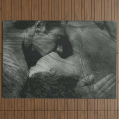 1912, The Kiss, Lovers black and white photography by Anne Brigmann Outdoor Rug