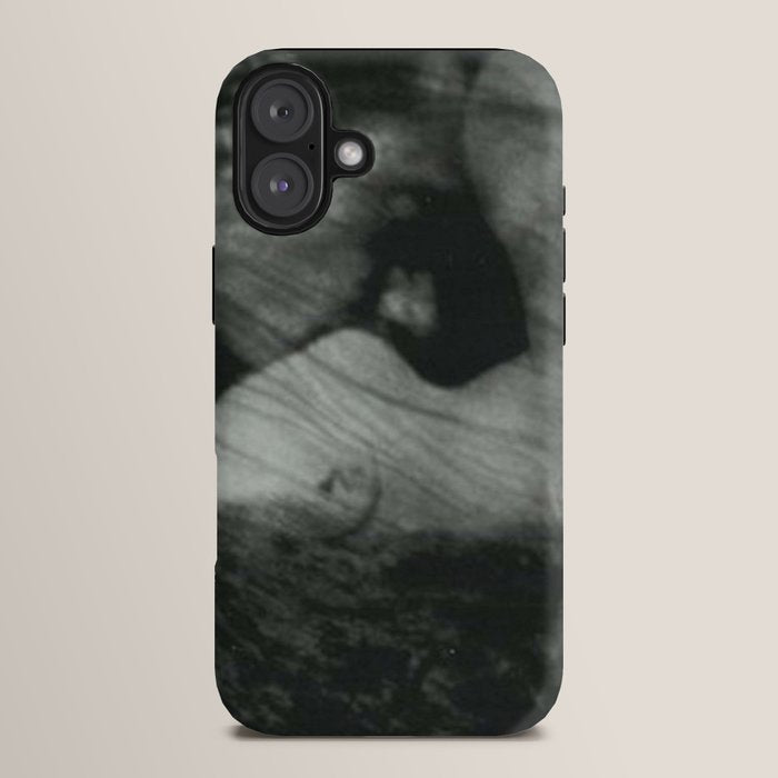 1912, The Kiss, Lovers black and white photography by Anne Brigmann iPhone Case