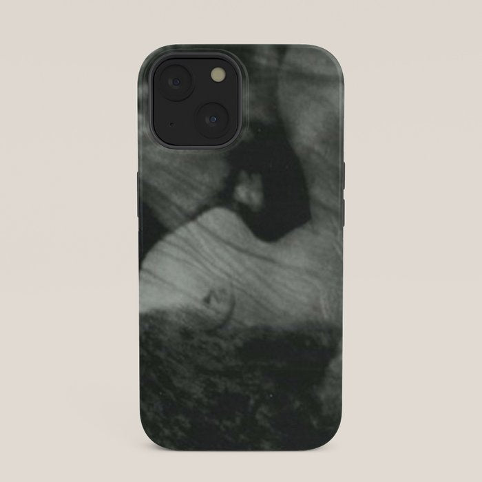 1912, The Kiss, Lovers black and white photography by Anne Brigmann iPhone Case