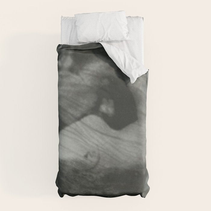 1912, The Kiss, Lovers black and white photography by Anne Brigmann Duvet Cover