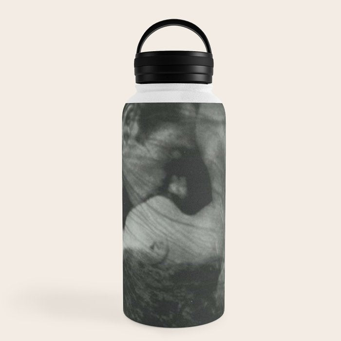 1912, The Kiss, Lovers black and white photography by Anne Brigmann Water Bottle