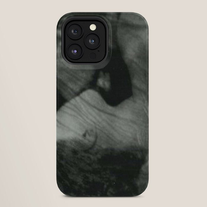 1912, The Kiss, Lovers black and white photography by Anne Brigmann iPhone Case