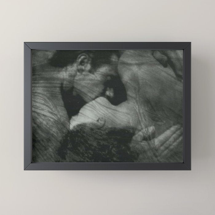 1912, The Kiss, Lovers black and white photography by Anne Brigmann Mini Art Print
