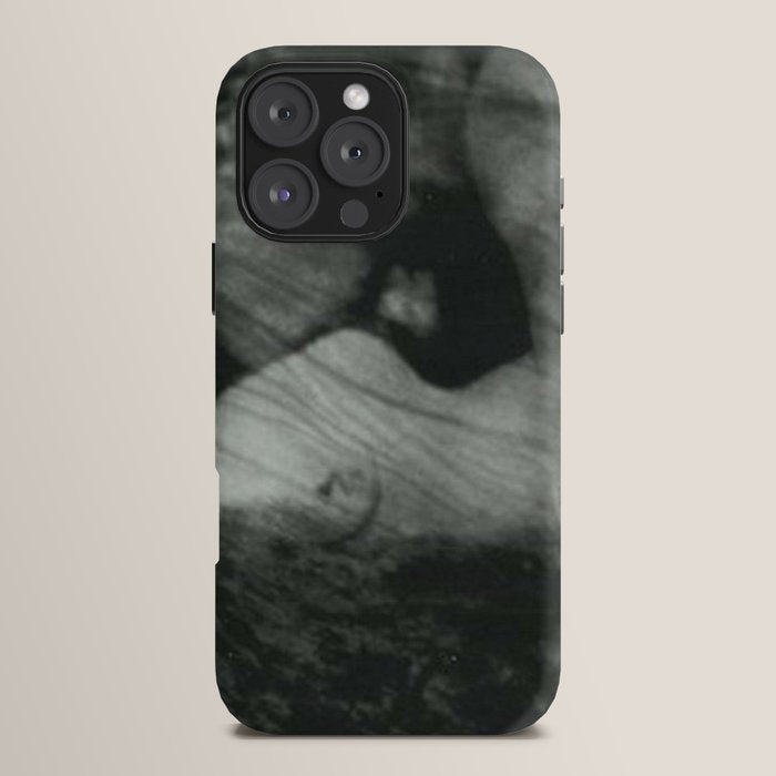 1912, The Kiss, Lovers black and white photography by Anne Brigmann iPhone Case
