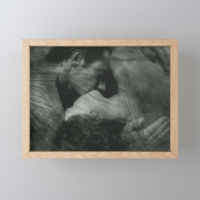 1912, The Kiss, Lovers black and white photography by Anne Brigmann Mini Art Print