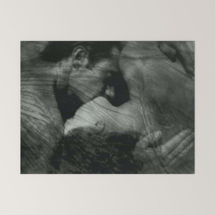 1912, The Kiss, Lovers black and white photography by Anne Brigmann Mini Art Print