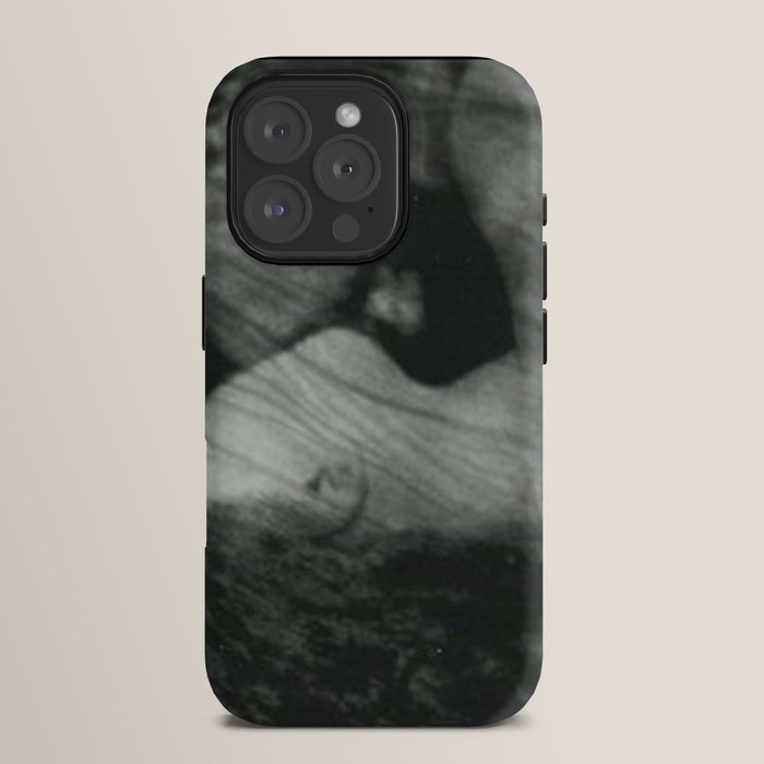 1912, The Kiss, Lovers black and white photography by Anne Brigmann iPhone Case