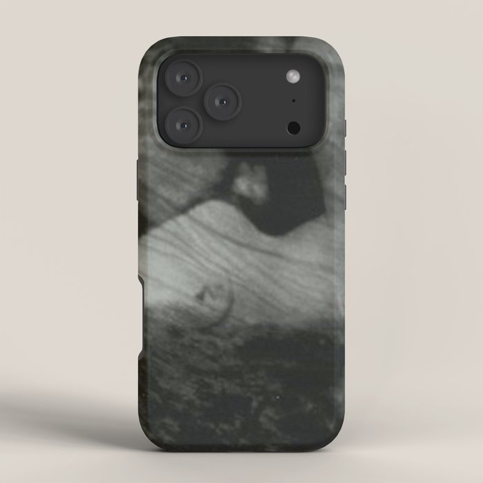 1912, The Kiss, Lovers black and white photography by Anne Brigmann iPhone Case