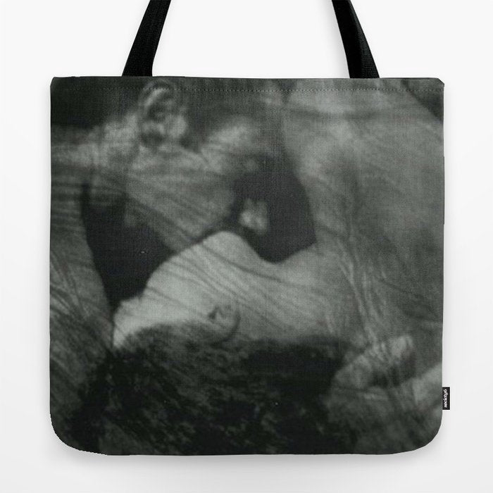 1912, The Kiss, Lovers black and white photography by Anne Brigmann Tote Bag