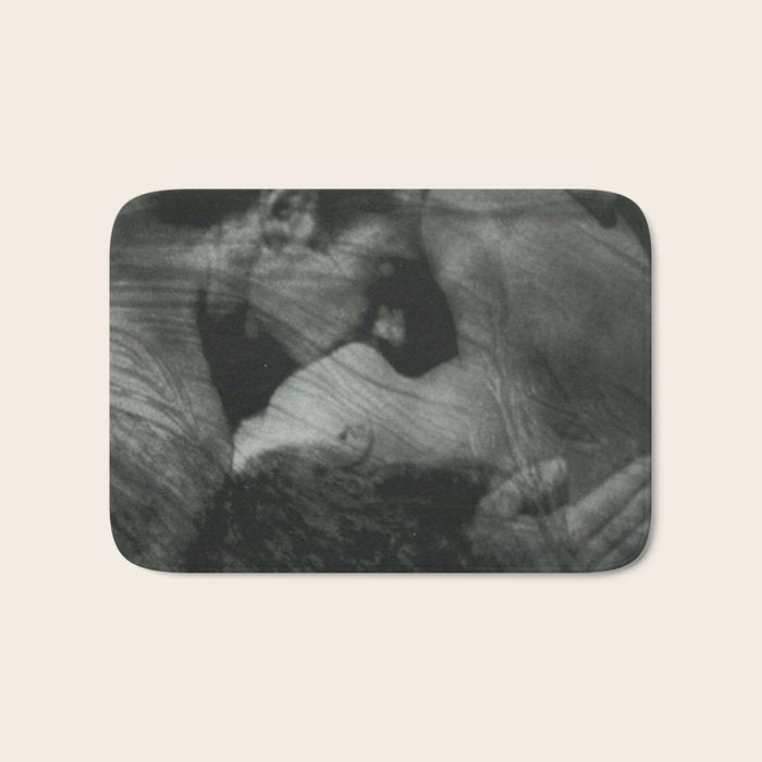 1912, The Kiss, Lovers black and white photography by Anne Brigmann Bath Mat
