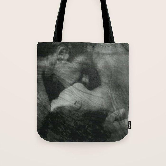 1912, The Kiss, Lovers black and white photography by Anne Brigmann Tote Bag