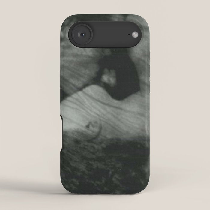 1912, The Kiss, Lovers black and white photography by Anne Brigmann iPhone Case