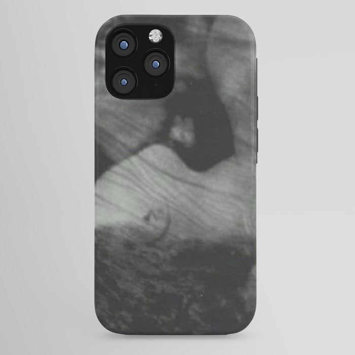 1912, The Kiss, Lovers black and white photography by Anne Brigmann iPhone Case