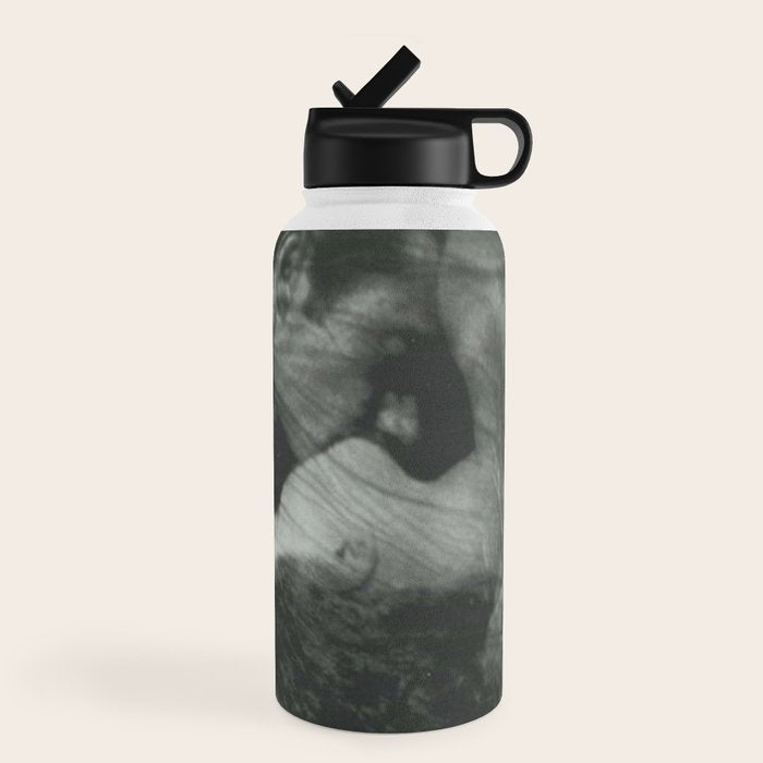 1912, The Kiss, Lovers black and white photography by Anne Brigmann Water Bottle