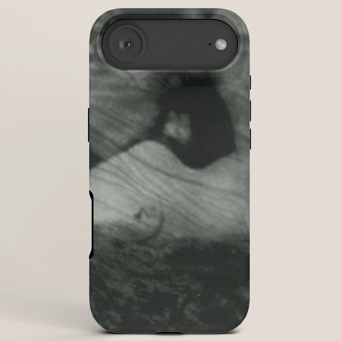 1912, The Kiss, Lovers black and white photography by Anne Brigmann iPhone Case