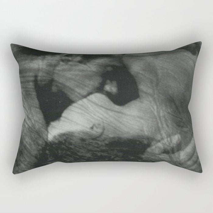1912, The Kiss, Lovers black and white photography by Anne Brigmann Rectangular Pillow