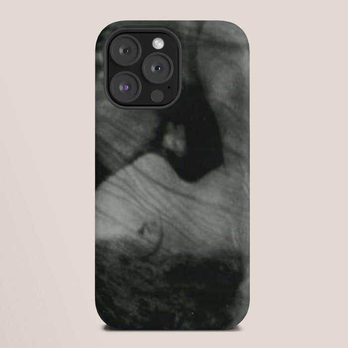 1912, The Kiss, Lovers black and white photography by Anne Brigmann iPhone Case