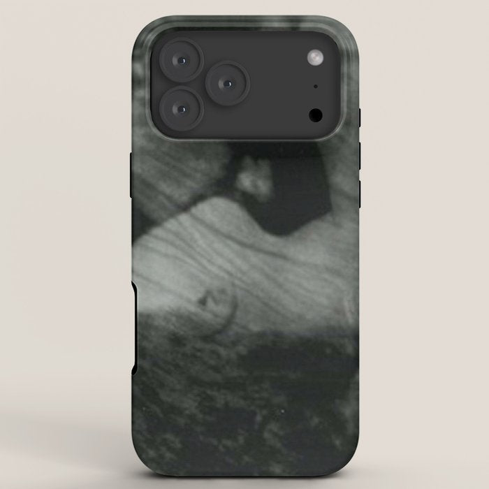 1912, The Kiss, Lovers black and white photography by Anne Brigmann iPhone Case