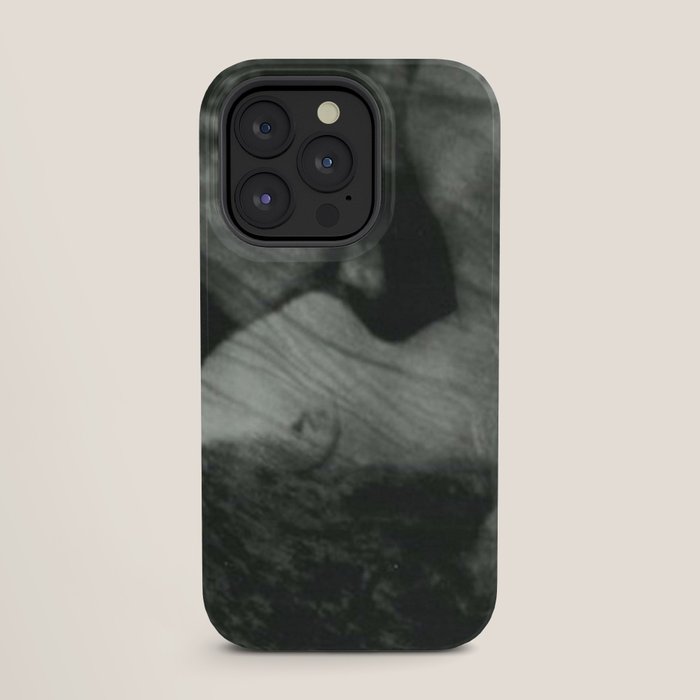 1912, The Kiss, Lovers black and white photography by Anne Brigmann iPhone Case