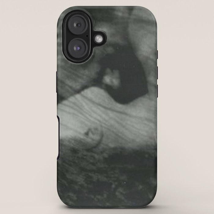 1912, The Kiss, Lovers black and white photography by Anne Brigmann iPhone Case