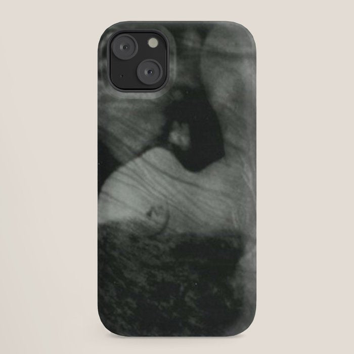 1912, The Kiss, Lovers black and white photography by Anne Brigmann iPhone Case