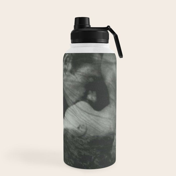 1912, The Kiss, Lovers black and white photography by Anne Brigmann Water Bottle