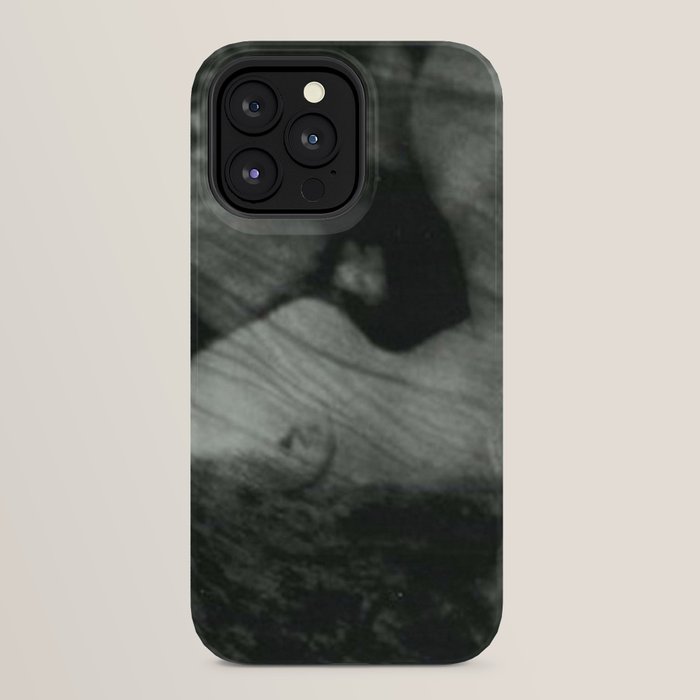 1912, The Kiss, Lovers black and white photography by Anne Brigmann iPhone Case