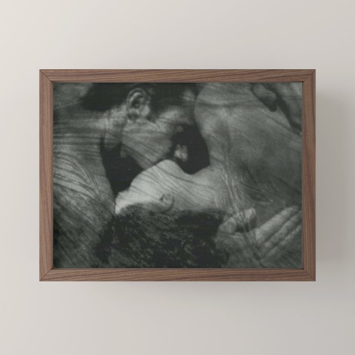 1912, The Kiss, Lovers black and white photography by Anne Brigmann Mini Art Print