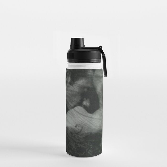 1912, The Kiss, Lovers black and white photography by Anne Brigmann Water Bottle