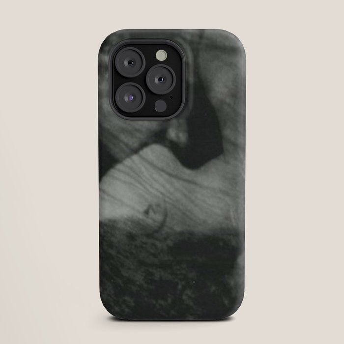 1912, The Kiss, Lovers black and white photography by Anne Brigmann iPhone Case