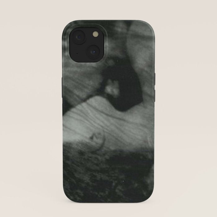 1912, The Kiss, Lovers black and white photography by Anne Brigmann iPhone Case