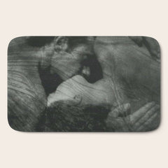 1912, The Kiss, Lovers black and white photography by Anne Brigmann Bath Mat