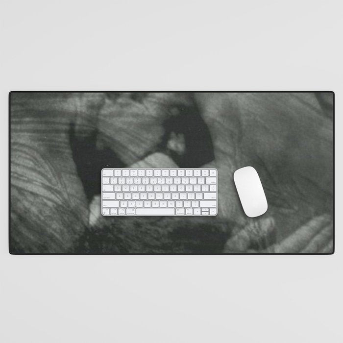 1912, The Kiss, Lovers black and white photography by Anne Brigmann Desk Mat