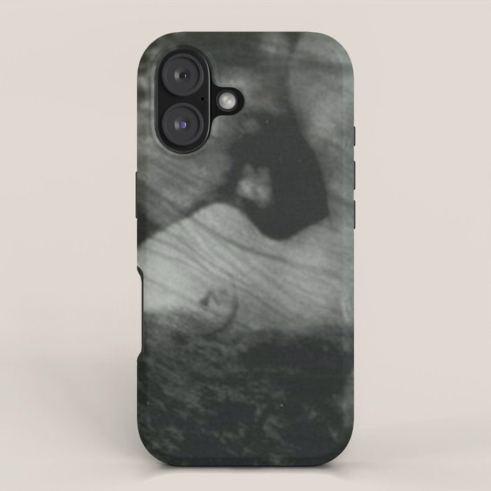 1912, The Kiss, Lovers black and white photography by Anne Brigmann iPhone Case