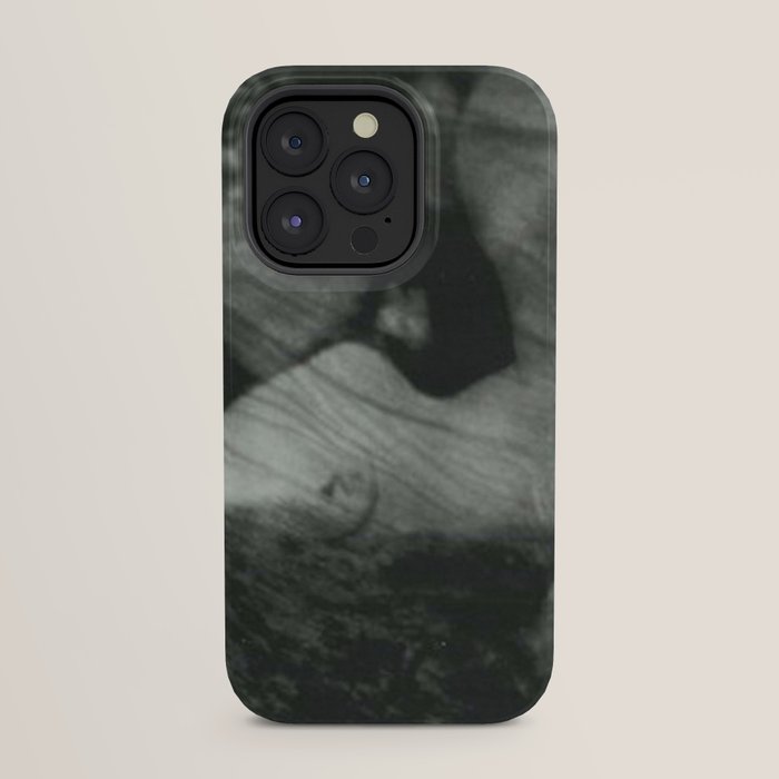 1912, The Kiss, Lovers black and white photography by Anne Brigmann iPhone Case