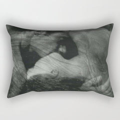 1912, The Kiss, Lovers black and white photography by Anne Brigmann Rectangular Pillow