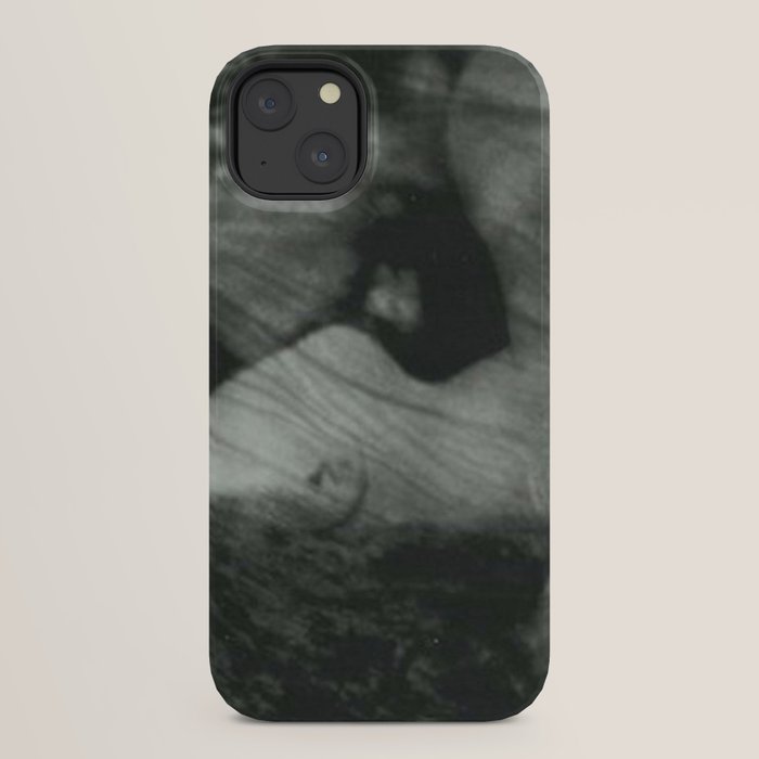 1912, The Kiss, Lovers black and white photography by Anne Brigmann iPhone Case