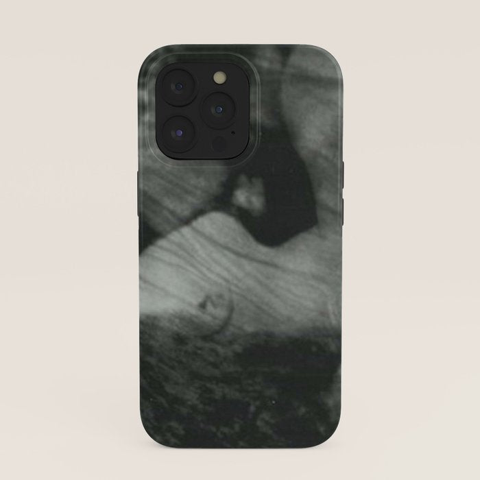 1912, The Kiss, Lovers black and white photography by Anne Brigmann iPhone Case